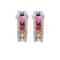 Aretes Oro Amarillo 14k, Estilo Media Arracada con Diamantes y Piedras Semi Preciosas 1068MSE4YXA31M
