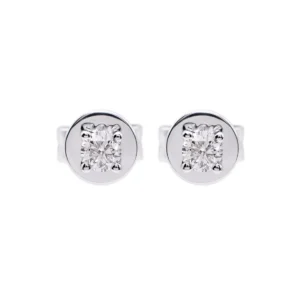 Aretes Oro Blanco 14k, Estilo Broquel 11699DWE4WNA1M