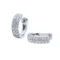 Aretes Oro Blanco 14k, Estilo Huggies con Diamantes 11986DWE4WNA1M