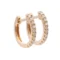 Aretes Oro Amarillo 14k, Estilo Huggies con Diamantes 12726DWE4YNA1M