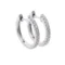 Aretes Oro Blanco 14k, Estilo Huggies con Diamantes 12727DWE4WNA1M
