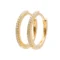 Aretes Oro Amarillo 14k, Estilo Huggies con Diamantes 13613DWE4YXA1M