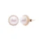 Aretes Oro Amarillo 14k, Estilo Broquel con Perlas 5038PFE4YXA11M