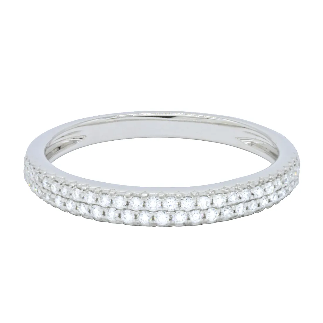 Churumbela Oro Blanco 14k con Diamantes