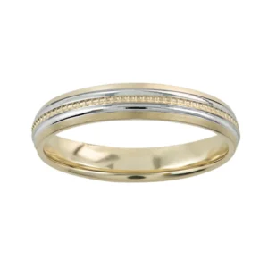 Argolla de Matrimonio Oro Combinado 14K A05AB4M