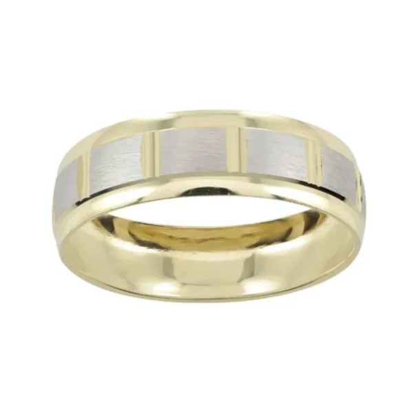 Argolla de Matrimonio Oro Combinado 14k A50AB6M