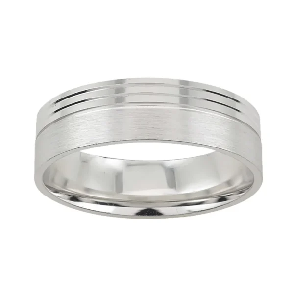 Argolla de Matrimonio Oro Blanco 14K A99B6M