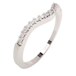 Churumbela Oro Blanco 14k. con Diamantes B3902B13