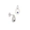 Aretes Gota Oro Blanco 14K Diamante-Zafiro B5004BWEM