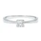 Anillo de Compromiso Oro Blanco 14K con Diamante Central B5057B#65M