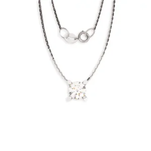 Gargantilla Oro Blanco 14K Con Diamante B5061BW25DM