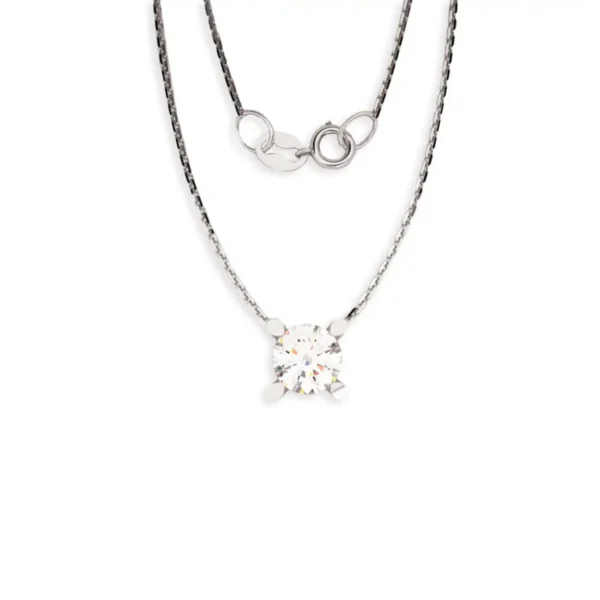 Gargantilla Oro Blanco 14K Con Diamante B5061BW25DM