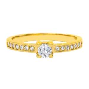 Anillo de Compromiso Oro Amarillo 14K con Diamantes B5065A#70M