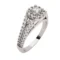 Anillo de Compromiso Oro Blanco 14K con Diamantes B5078B#65M