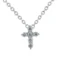Gargantilla Oro Blanco 14k, Cruz con Diamantes PCR03D4W010M