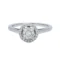 Anillo de Compromiso Oro Blanco 14K con Halo de Diamantes SKR10925W-280M