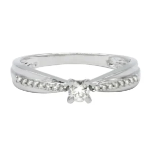Anillo de Compromiso en Oro Blanco de 14K, con Diamantes SKR18299W65-25M